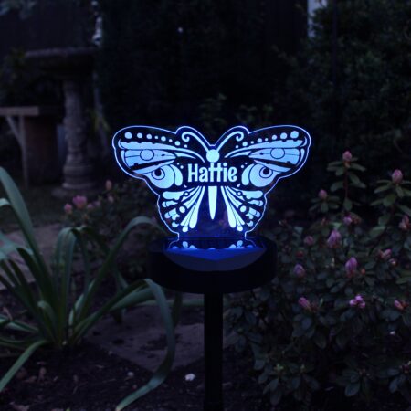 Personalised Butterfly Solar Light: 6 - Solar Lights By Gift Moments