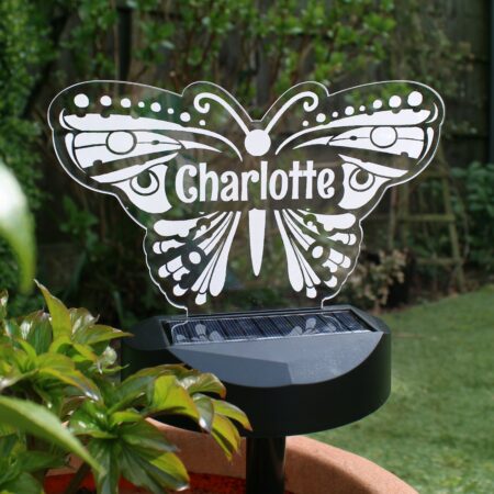 Personalised Butterfly Solar Light: 4 - Solar Lights By Gift Moments