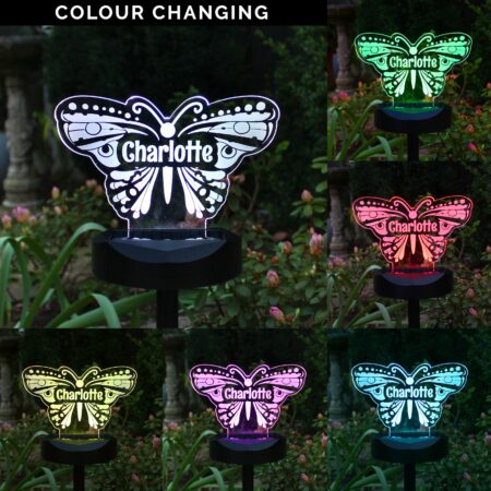 Personalised Butterfly Solar Light: 7 - Solar Lights By Gift Moments