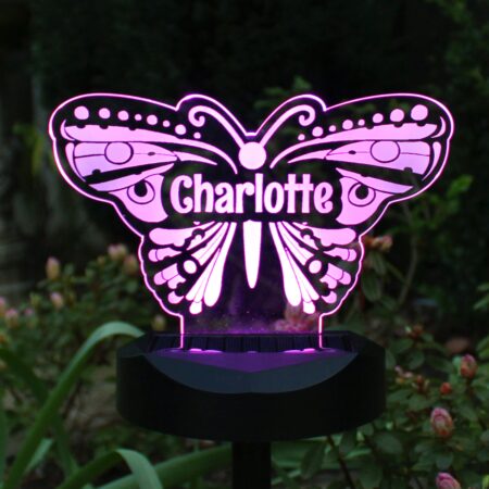 Personalised Butterfly Solar Light: 2 - Solar Lights By Gift Moments