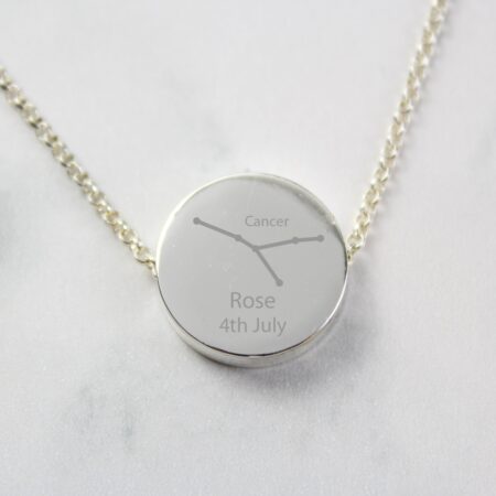 Personalised Cancer Zodiac Star Sign Necklace (Jun 21st - 22nd Jul): 5 - Necklaces By Gift Moments