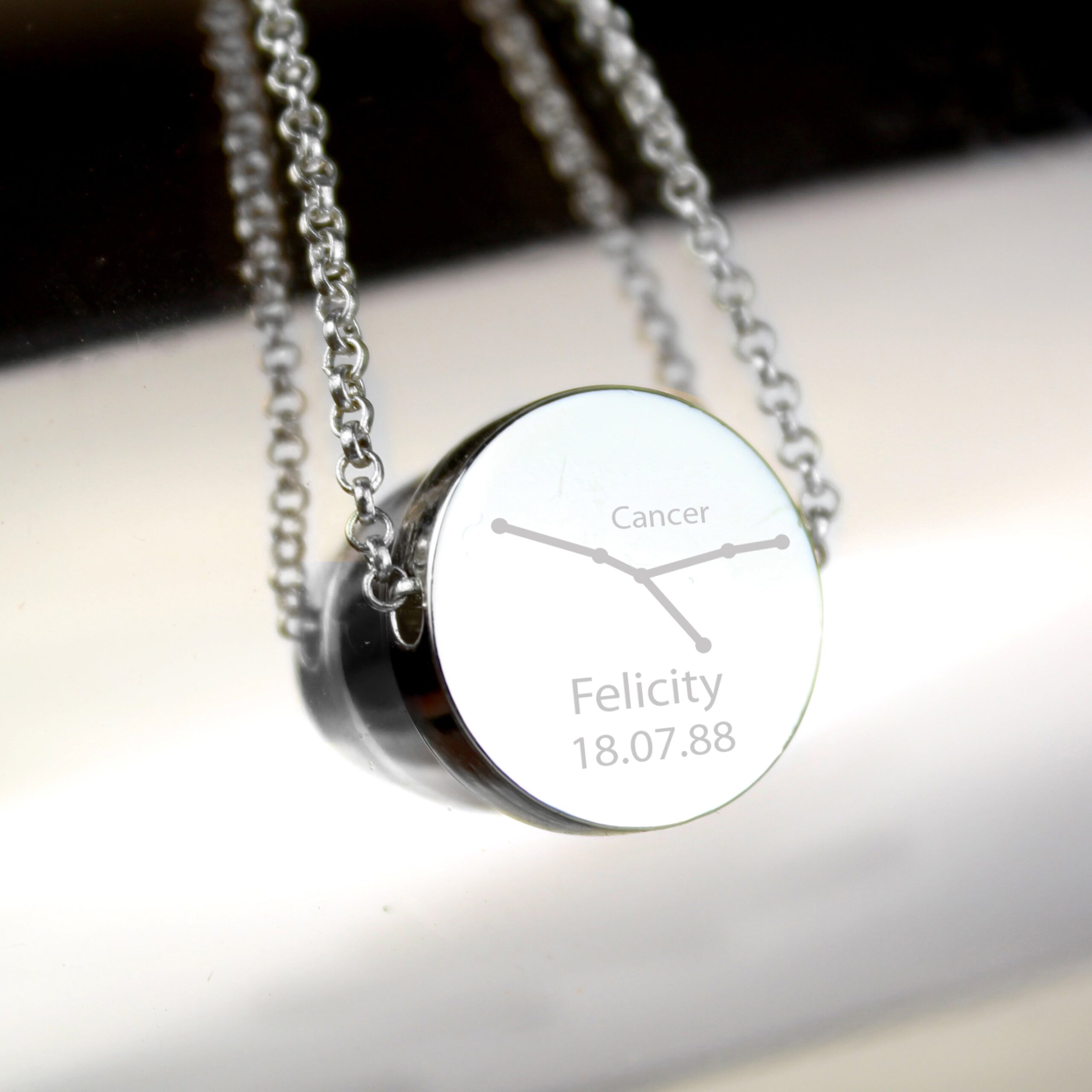 Personalised Cancer Zodiac Star Sign Necklace (Jun 21st - 22nd Jul): 1 - Necklaces By Gift Moments