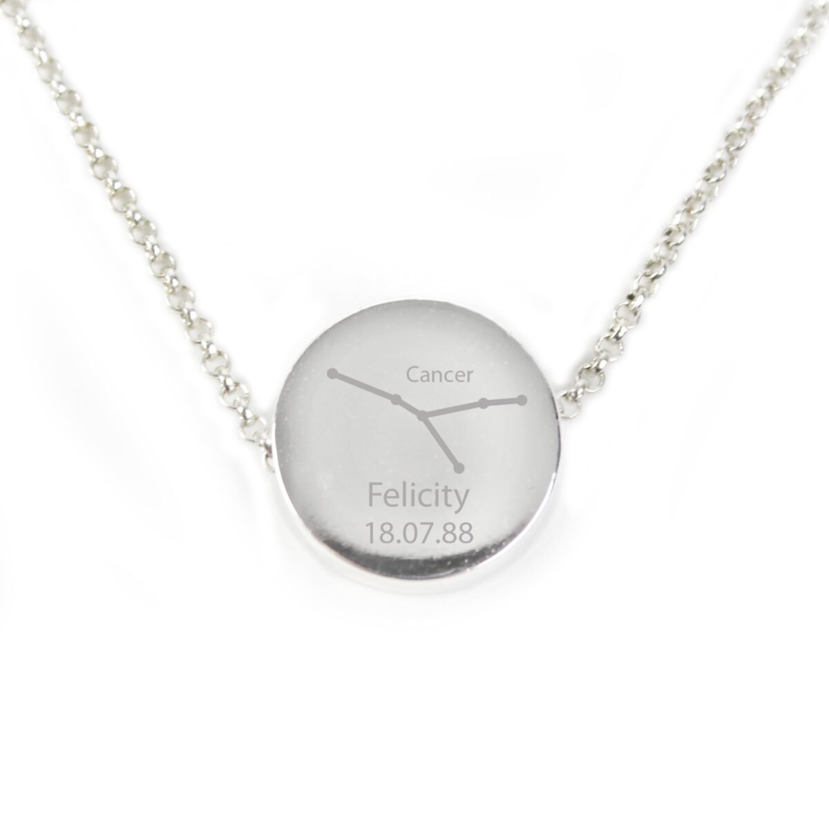 Personalised Cancer Zodiac Star Sign Necklace (Jun 21st - 22nd Jul): 8 - Necklaces By Gift Moments