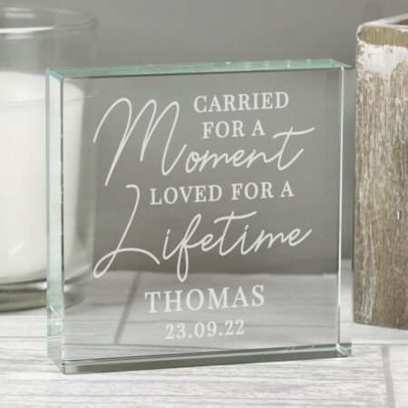 Personalised Carried for a Moment Crystal Token: 2 - Crystal Tokens By Gift Moments