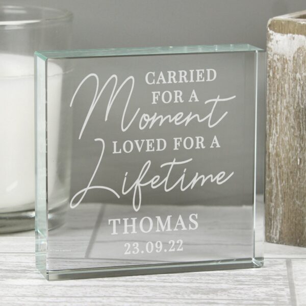 Personalised Carried for a Moment Crystal Token: 2 - Crystal Tokens By Gift Moments