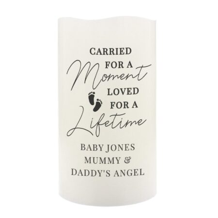 Personalised Carried For A Moment Led Candle: 3 - LED Lighting By Gift Moments