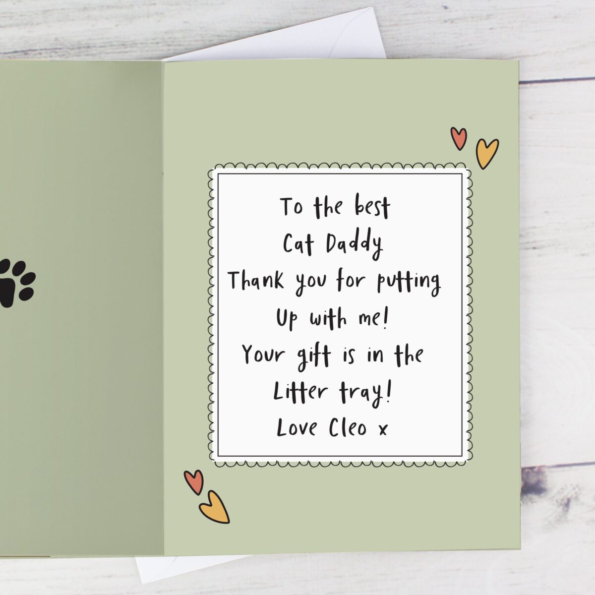 Personalised From the Cat Photo Upload Card: 4 - Greeting Cards By Gift Moments