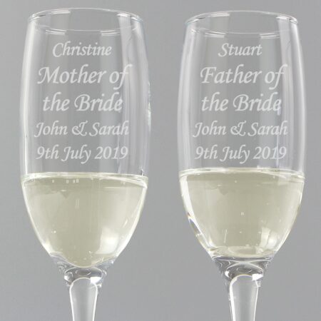 Personalised Celebration Pair of Flutes: 3 - Champagne Flutes By Gift Moments