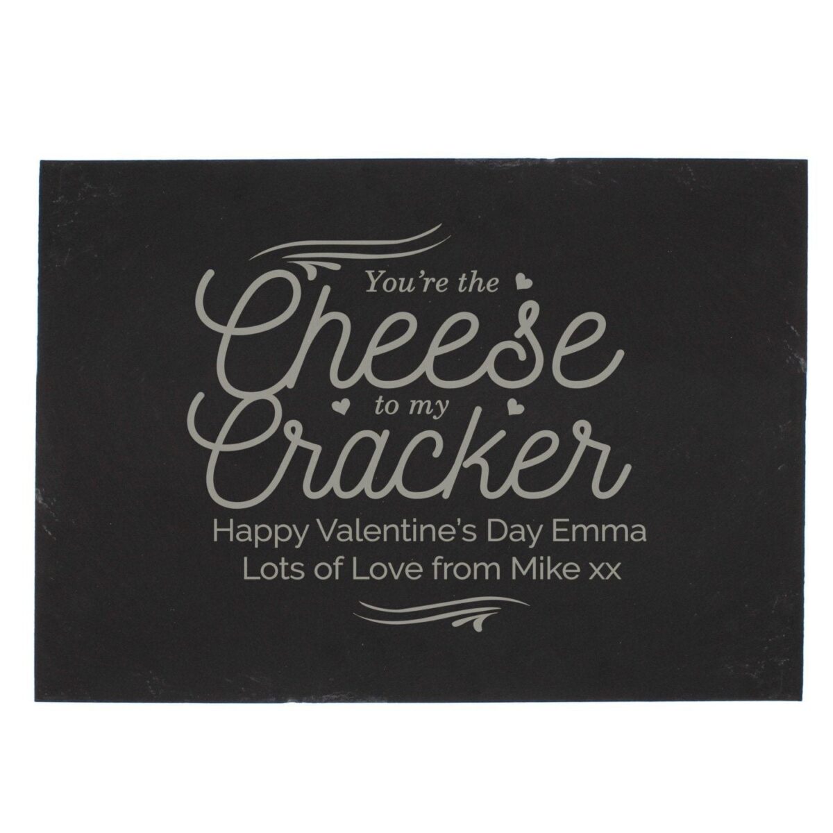 Personalised Cheese To My Cracker Slate Cheese Board: 4 - Cheese Boards By Gift Moments