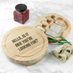 Personalised Round Cheese Board Set: 1 - Cheese Boards By Gift Moments