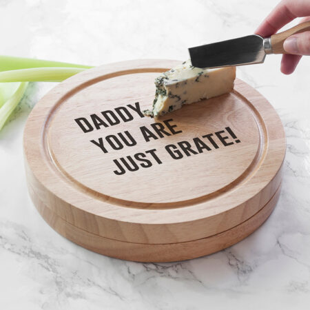 Personalised Round Cheese Board Set: 8 - Cheese Boards By Gift Moments