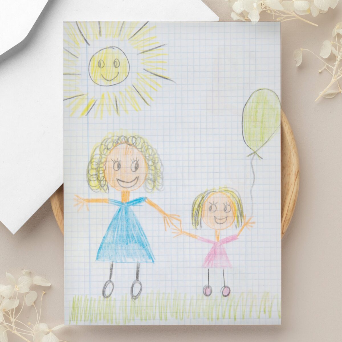 Personalised Childrens Drawing Photo Upload Card: 4 - Greeting Cards By Gift Moments