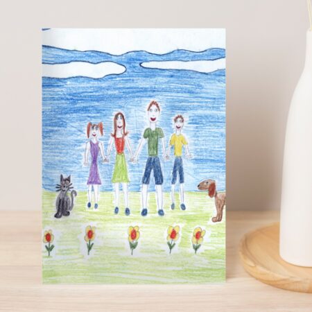 Personalised Childrens Drawing Photo Upload Card: 2 - Greeting Cards By Gift Moments