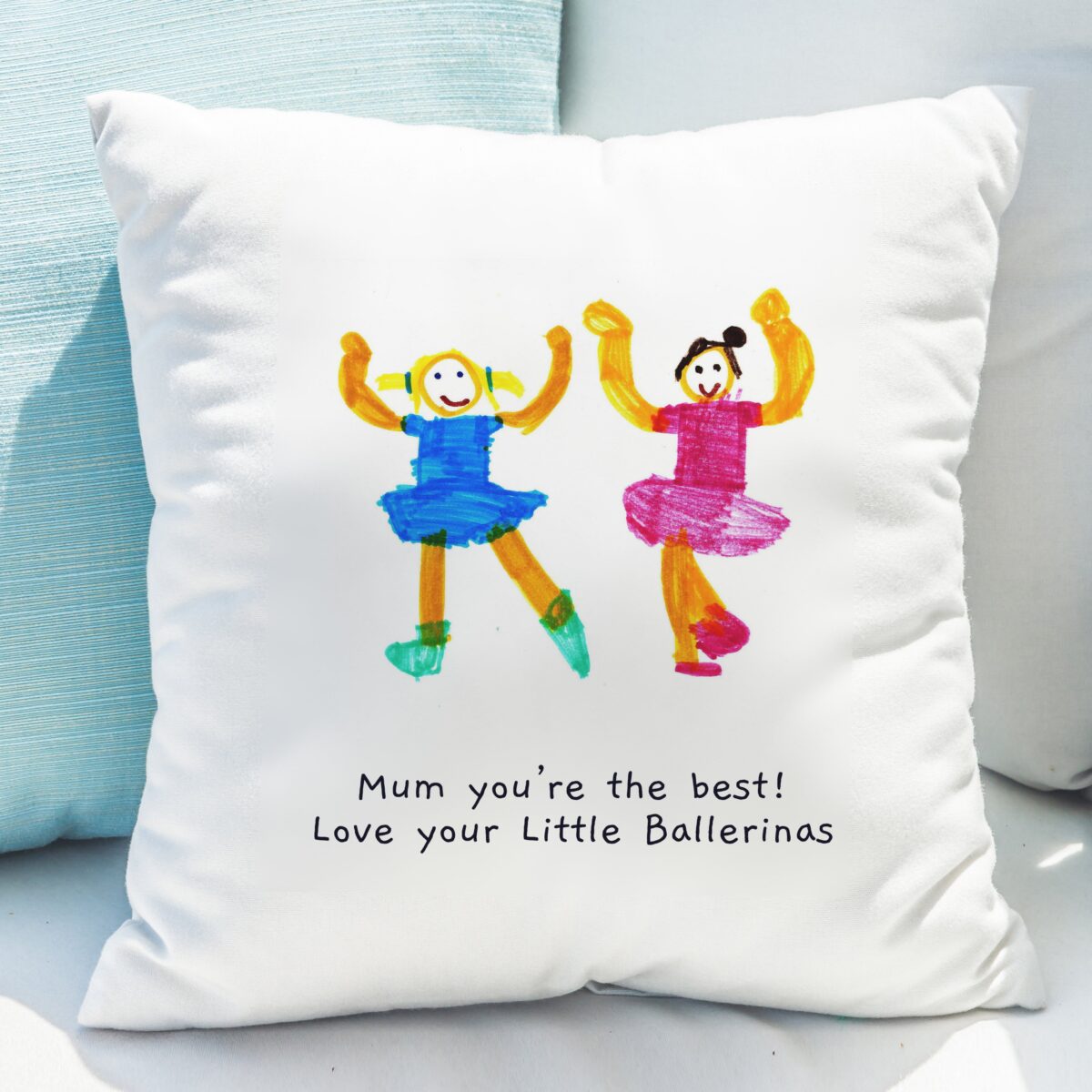 Personalised Childrens Drawing Photo Upload Cushion: 2 - Cushions By Gift Moments