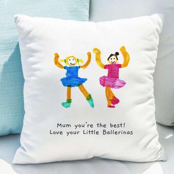 Personalised Childrens Drawing Photo Upload Cushion: 2 - Cushions By Gift Moments