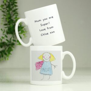 Personalised Childrens Drawing Photo Upload Mug: 1 - Mugs By Gift Moments