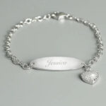 Personalised Children’s Sterling Silver and Cubic Zirconia Bracelet: 1 - Bracelets By Gift Moments