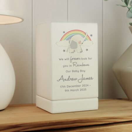Personalised Childs Memorial Small Wooden Urn: 1 - Urns By Gift Moments