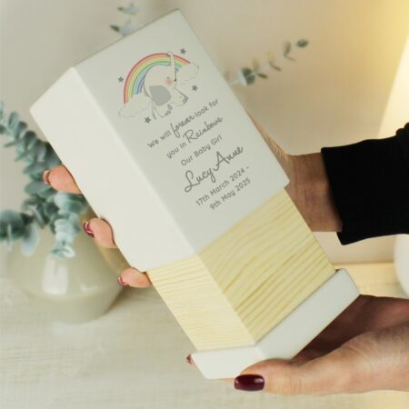 Personalised Childs Memorial Small Wooden Urn: 2 - Urns By Gift Moments