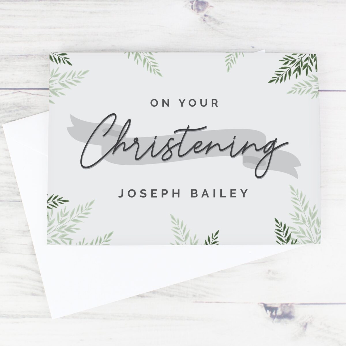 Personalised Christening Card: 4 - Greeting Cards By Gift Moments