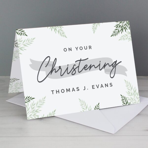 Personalised Christening Card: 1 - Greeting Cards By Gift Moments