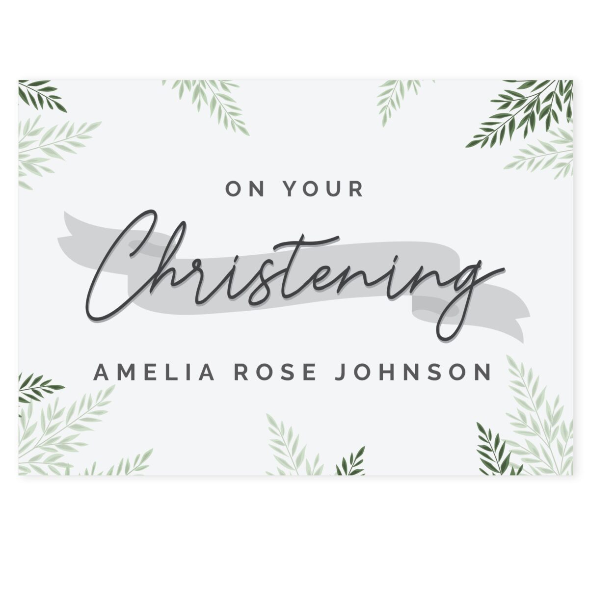 Personalised Christening Card: 2 - Greeting Cards By Gift Moments