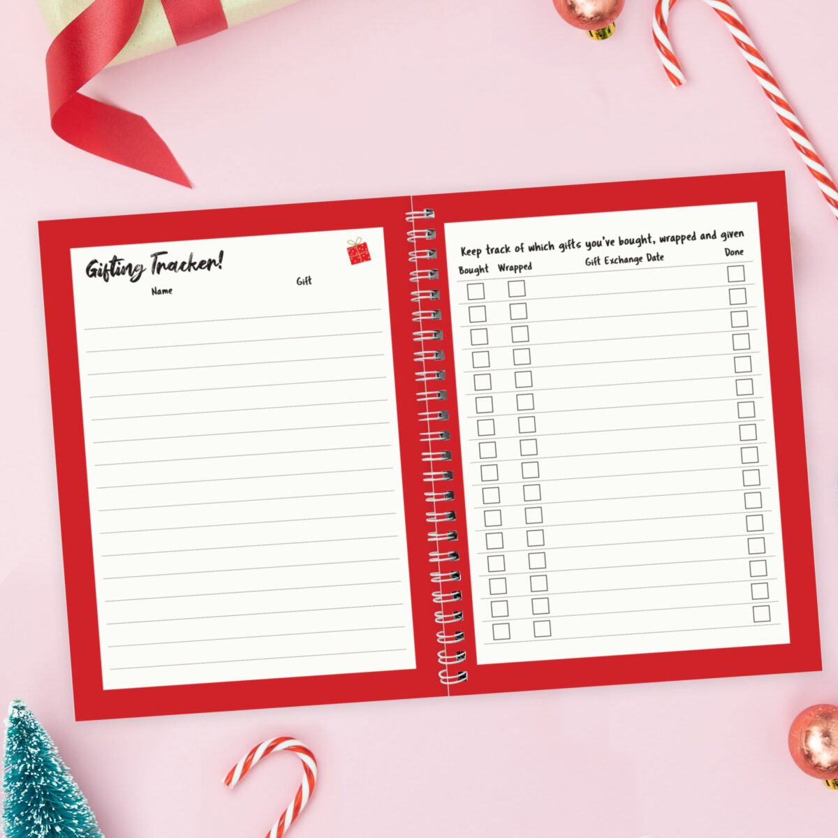 Personalised christmas a5 planner