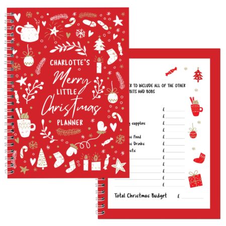 Personalised christmas a5 planner