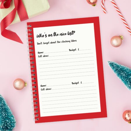 Personalised christmas a5 planner