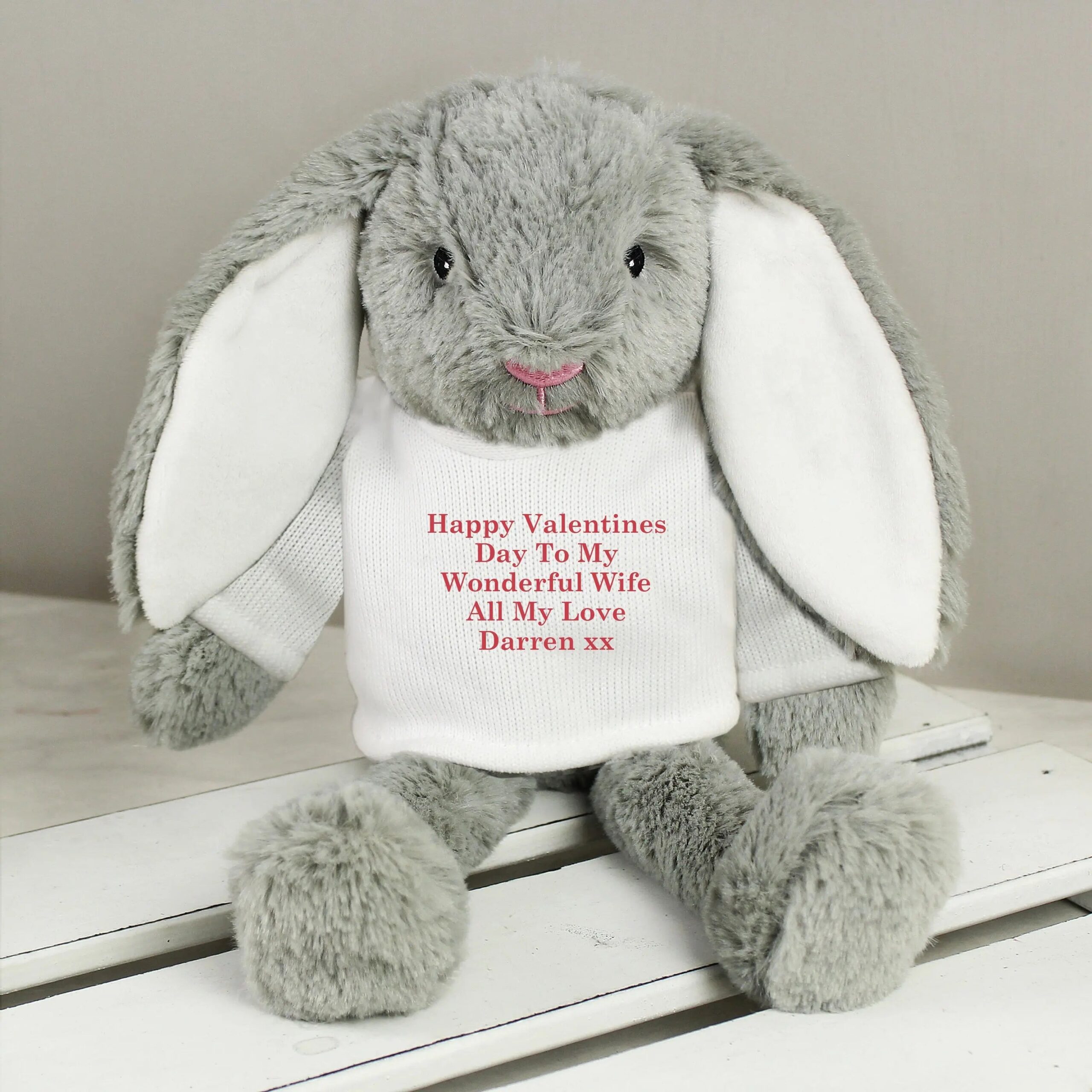 Personalised Christmas Bunny Rabbit - Red: 1 - Teddy Bears & Soft Toys By Gift Moments