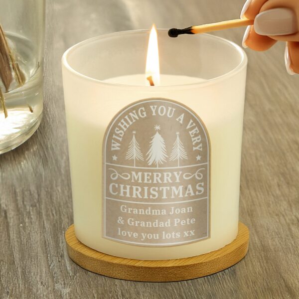 Personalised Christmas Candle Jar: 1 - Candle Holders By Gift Moments