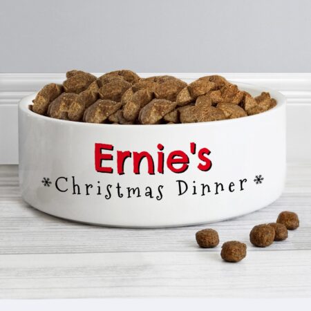 Personalised Christmas Dinner 14cm Medium Pet Bowl: 2 - Pet Products By Gift Moments