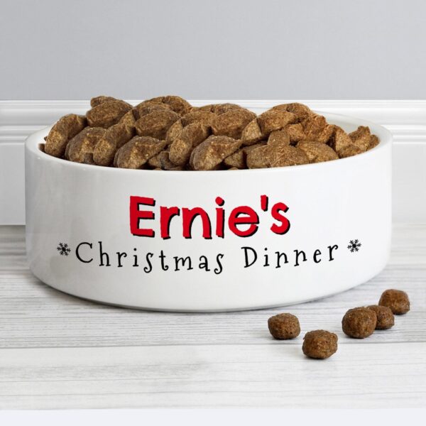 Personalised Christmas Dinner 14cm Medium Pet Bowl: 2 - Pet Products By Gift Moments