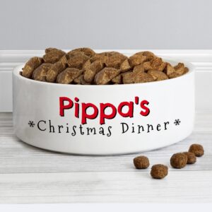 Personalised Christmas Dinner 14cm Medium Pet Bowl: 3 - Pet Products By Gift Moments