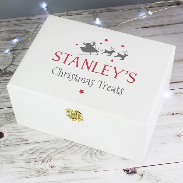 Personalised Christmas Eve White Wooden Box: 1 - Keepsake Boxes By Gift Moments