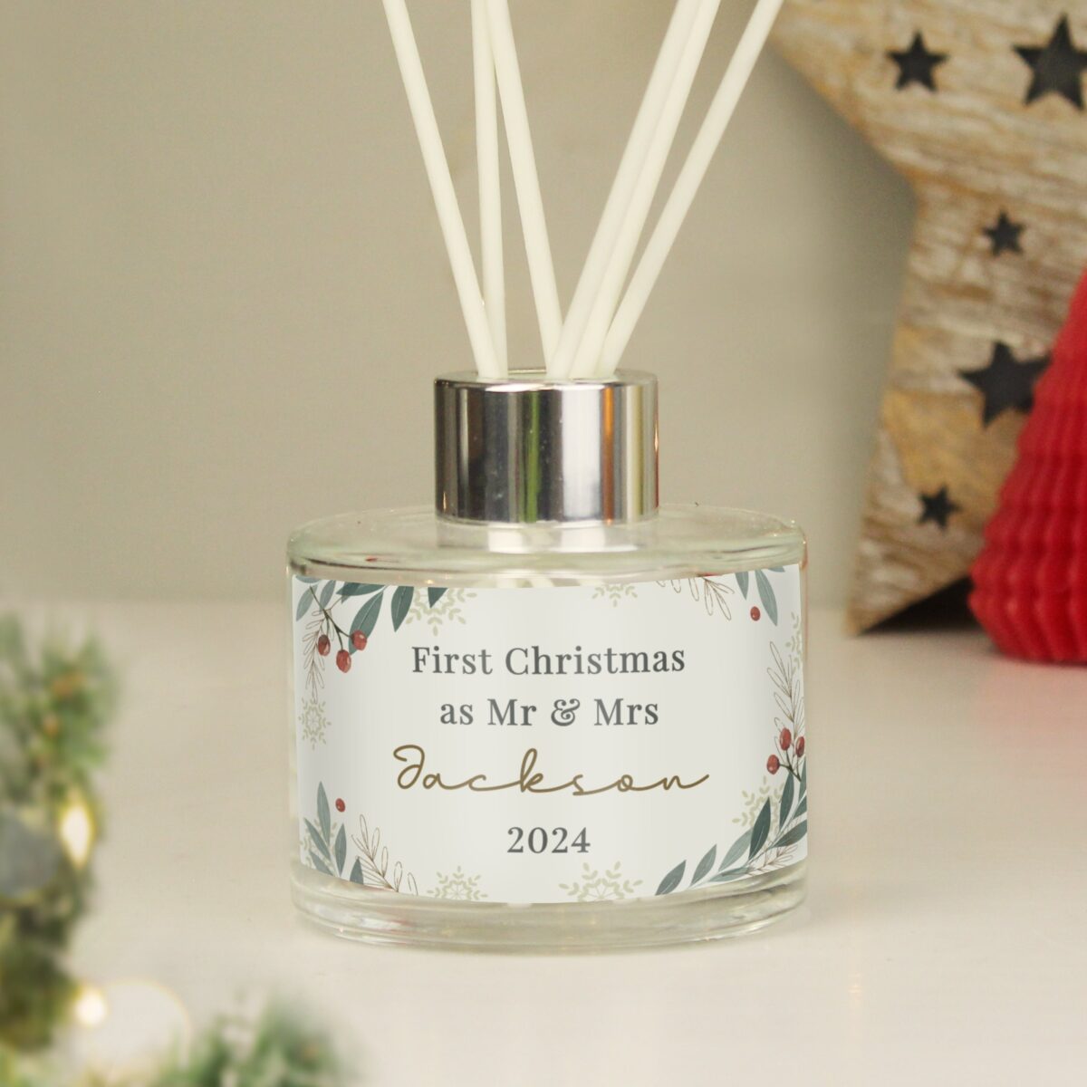 Personalised Christmas Foliage Diffuser: 1 - Reed Diffusers By Gift Moments