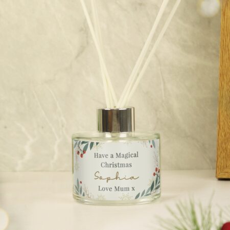 Personalised Christmas Foliage Diffuser: 3 - Reed Diffusers By Gift Moments