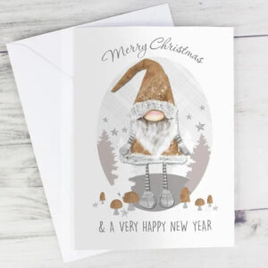Personalised Christmas Gonk Card: 2 - Greeting Cards By Gift Moments