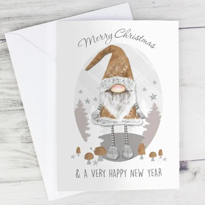 Personalised Christmas Gonk Card: 2 - Greeting Cards By Gift Moments