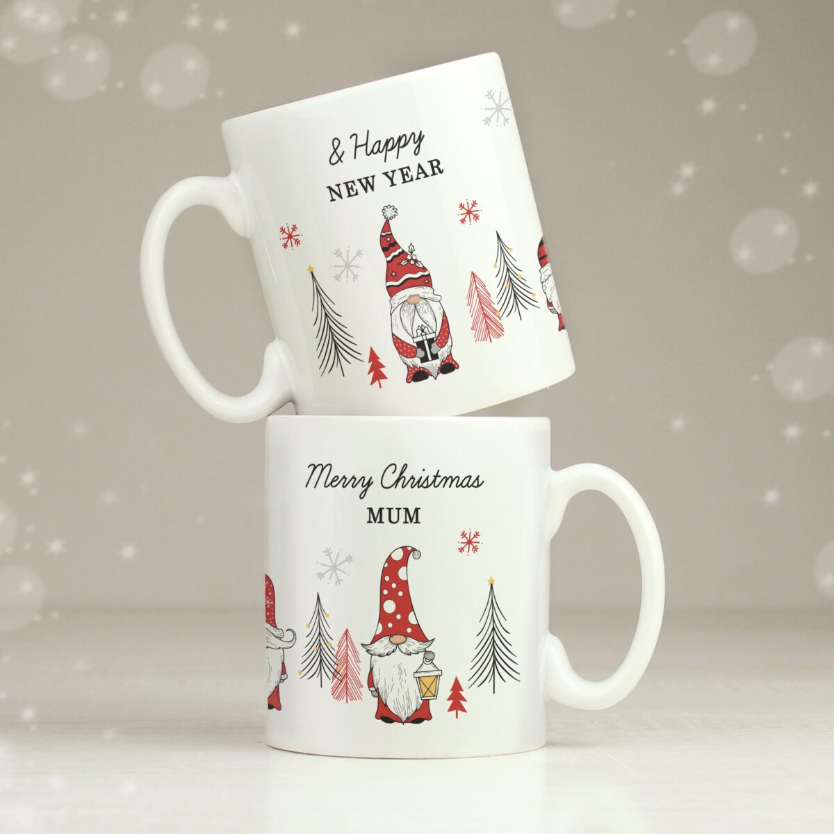Personalised Christmas Gonk Pattern Mug: 7 - Mugs By Gift Moments
