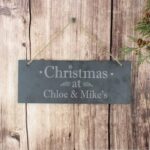 Personalised Christmas Hanging Slate Plaque: 1 - Signs & Plaques By Gift Moments