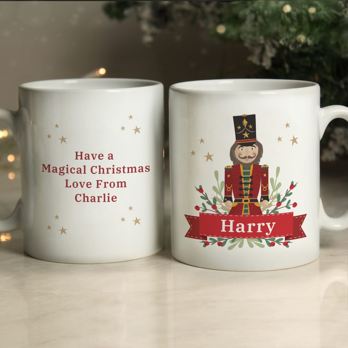 Personalised Christmas Nutcracker Mug: 2 - Mugs By Gift Moments