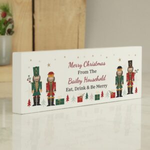 Personalised Christmas Nutcracker Wooden Mantel Ornament: 3 - Christmas Decorations By Gift Moments