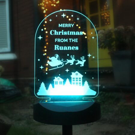 Personalised Christmas Outdoor Solar Light: 7 - Solar Lights By Gift Moments