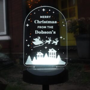 Personalised Christmas Outdoor Solar Light: 9 - Solar Lights By Gift Moments