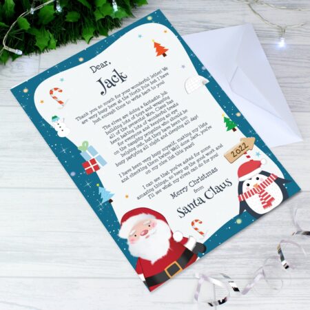 Personalised christmas penguin letter