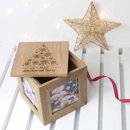 Personalised Christmas Photo Cube: 5 - Photo Cubes By Gift Moments