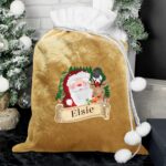 Personalised Christmas Santa Gold Sack: 1 - Christmas Sacks By Gift Moments
