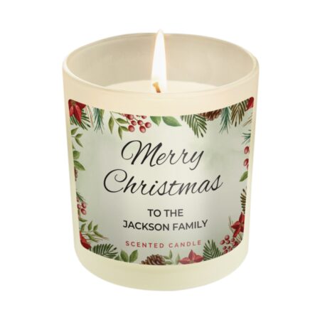 Personalised Christmas Scented Jar Candle: 5 - Candles By Gift Moments