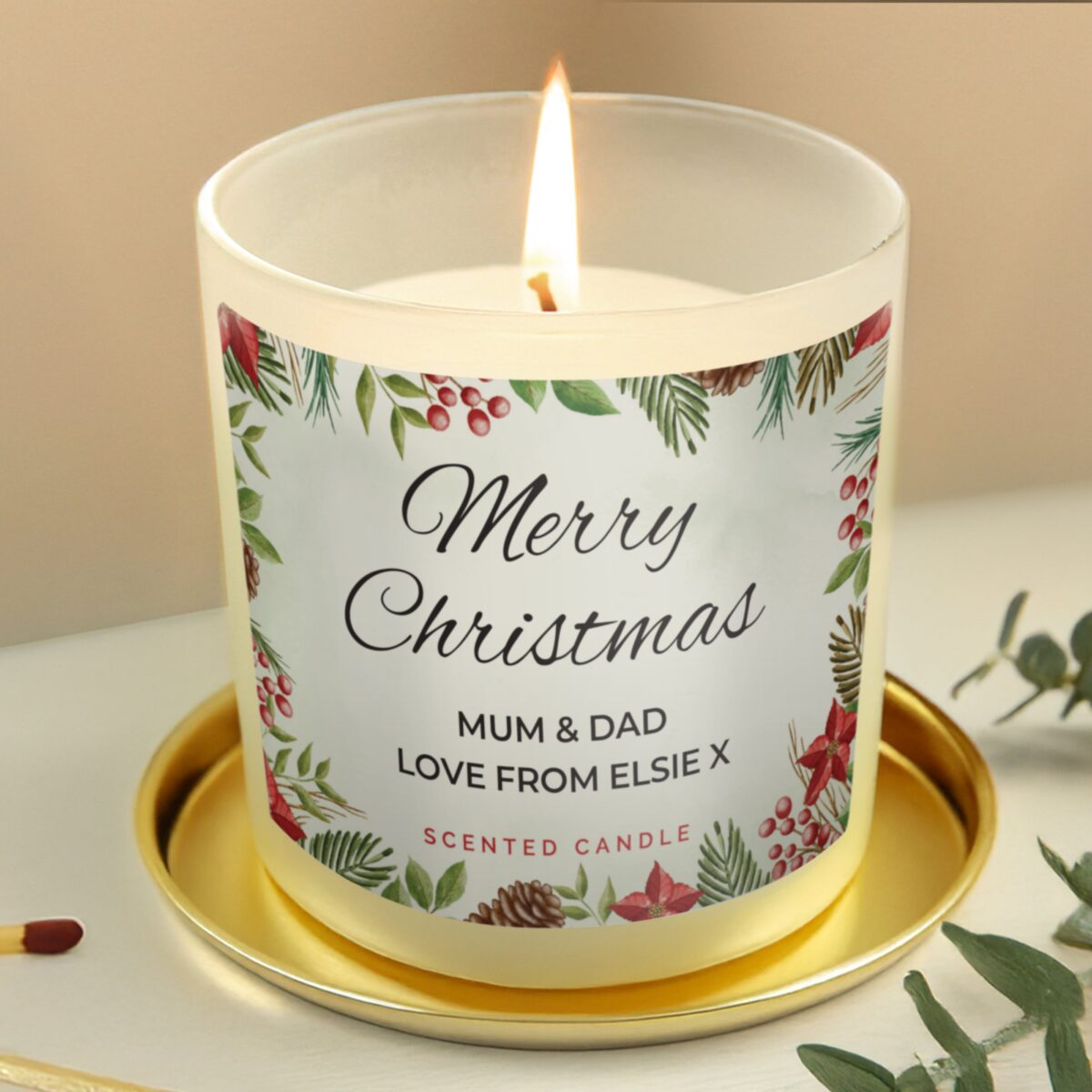 Personalised Christmas Scented Jar Candle: 4 - Candles By Gift Moments